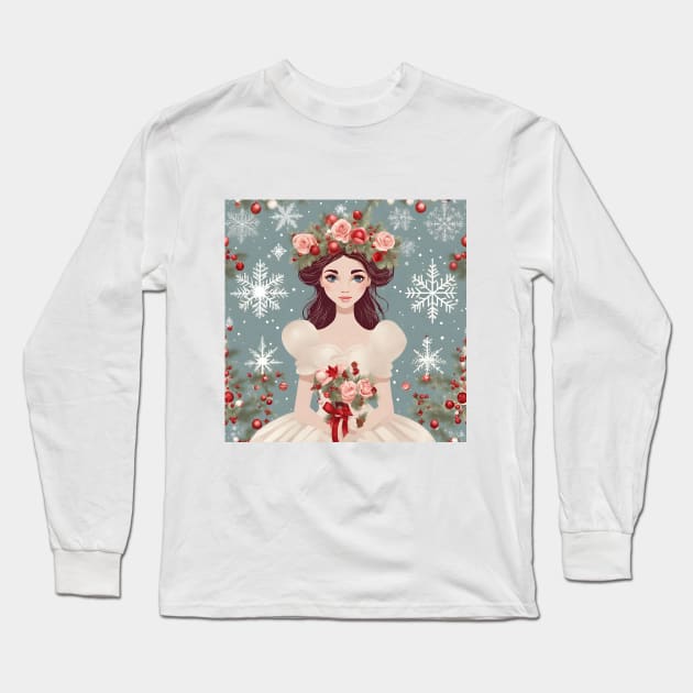 Snow Queen Long Sleeve T-Shirt by Jesscreative